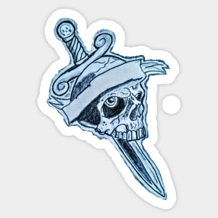 The skull and the dagger Sticker